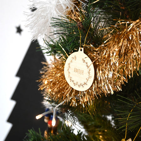 Décorations magnétiques de Noël en bois