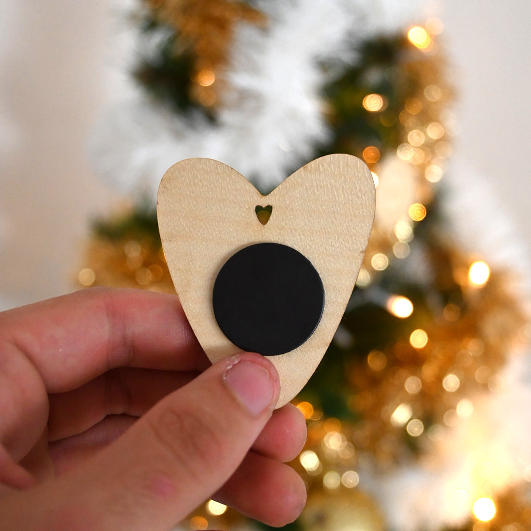 Décorations magnétiques de Noël en bois